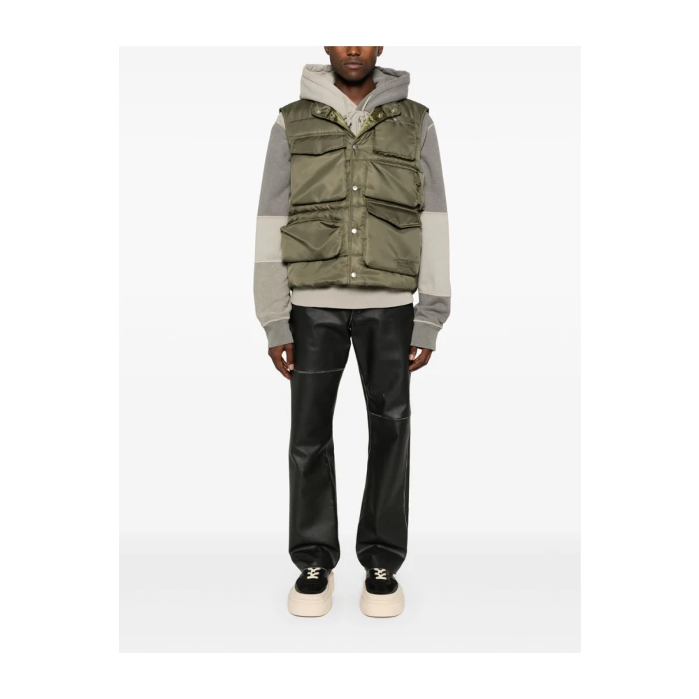 MM6 Maison Margiela Gewatteerd Cargo Vest Green Heren