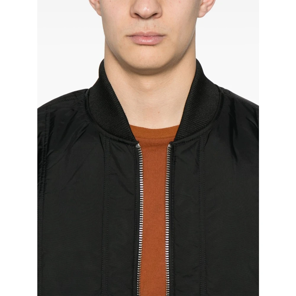 Carhartt WIP Zwarte Jas met Ritssluiting en Logopatch Black Heren
