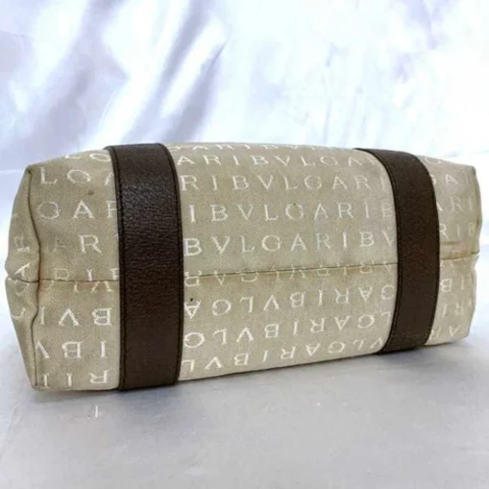 Bvlgari Vintage Pre-owned Leather totes Beige Dames