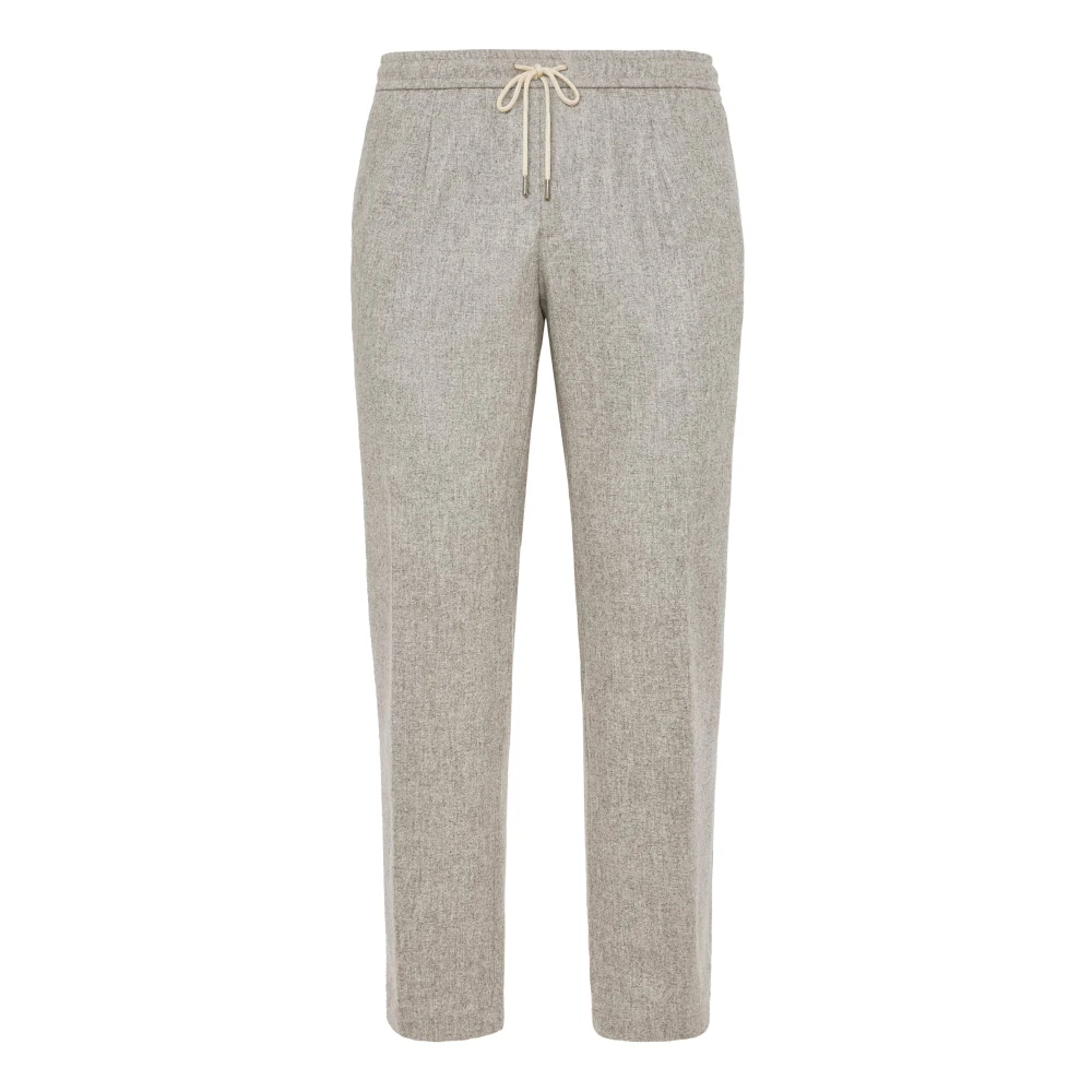 Boggi Milano City Broek van Flanel Gray Heren