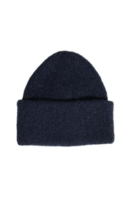 Blå Stickad Beanie Mössa för Kvinnor