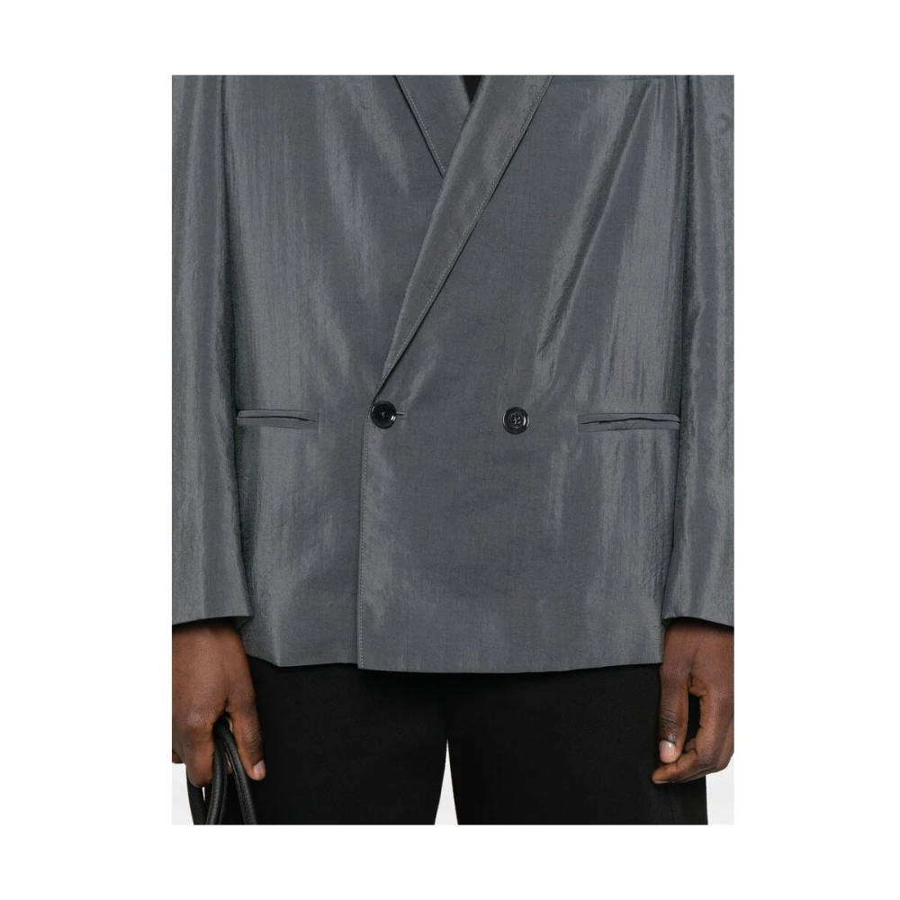 Lemaire Donkergrijze Dubbel-Borst Jas Gray Dames