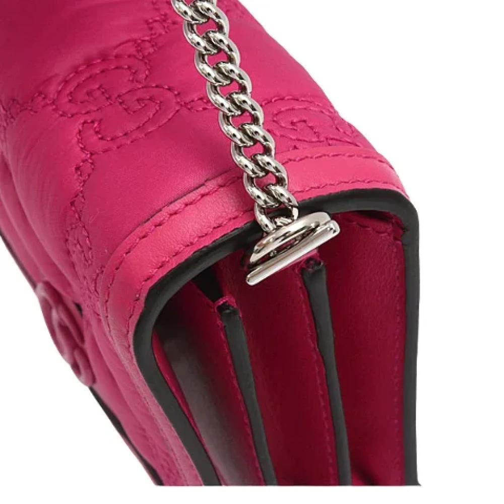 Gucci Vintage Pre-owned Leather gucci-bags Pink Dames