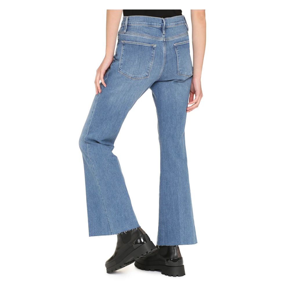 Frame Easy Flare Jeans met Contrast Stiksels Blue Dames