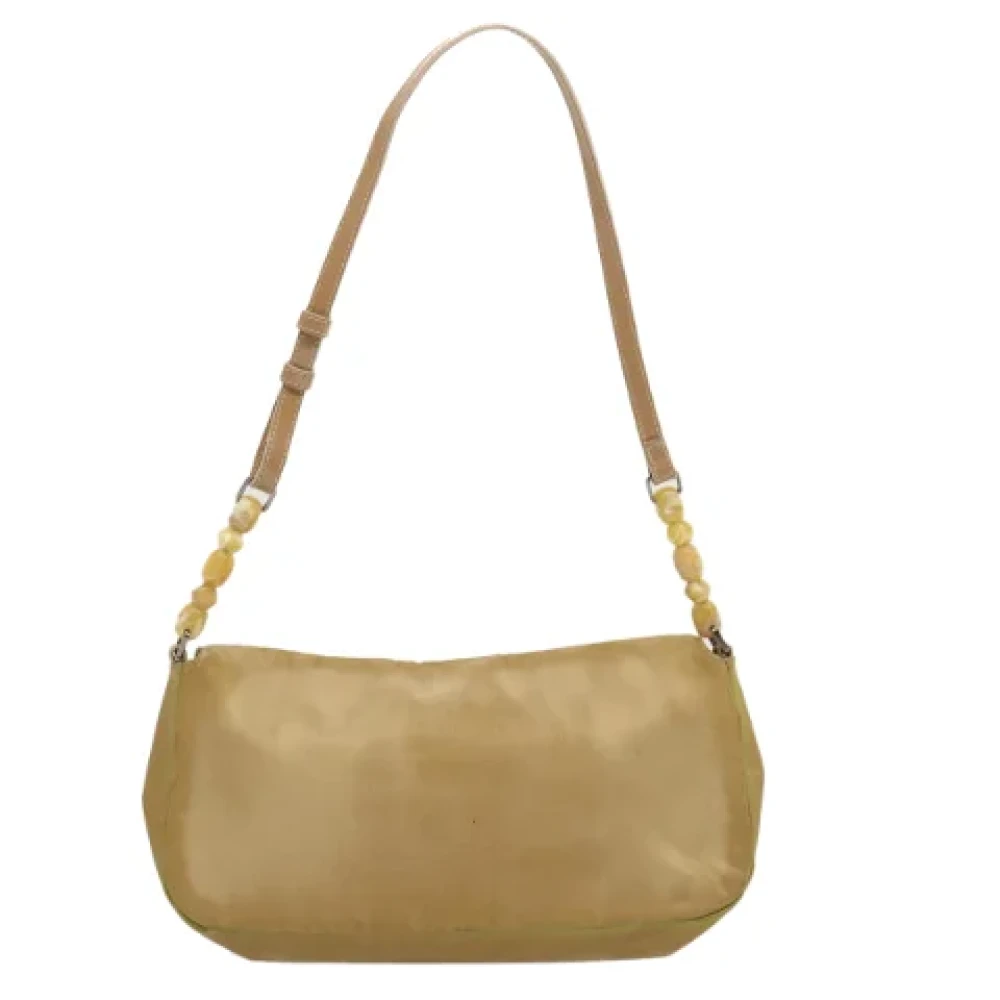 Dior Vintage Pre-owned Nylon dior-bags Beige Dames