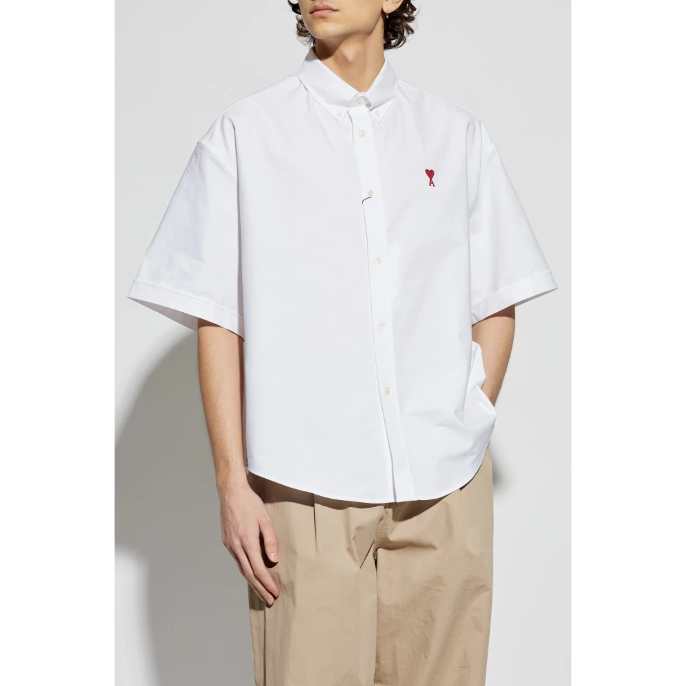 Ami Paris Shirt met logo White Heren