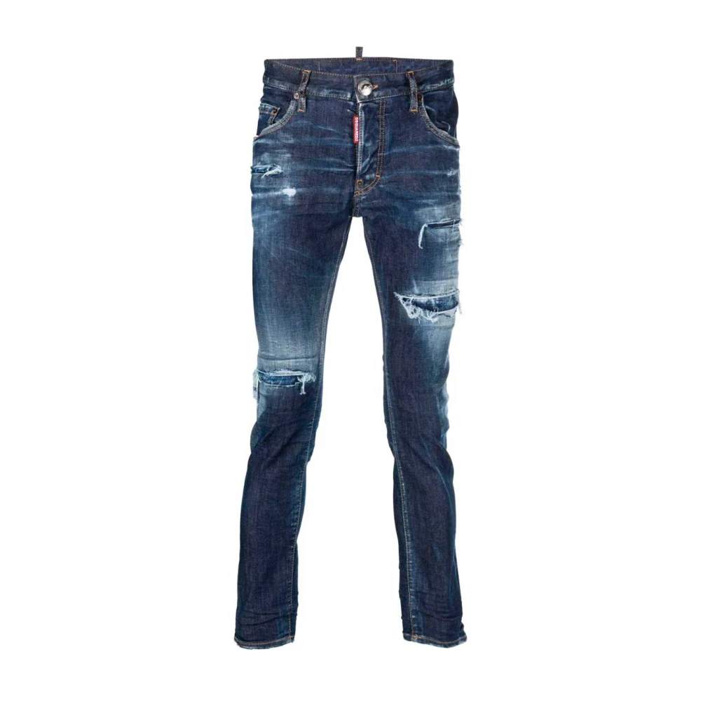 Dsquared2 Super Twinky Jeans med slitna detaljer Blue, Herr