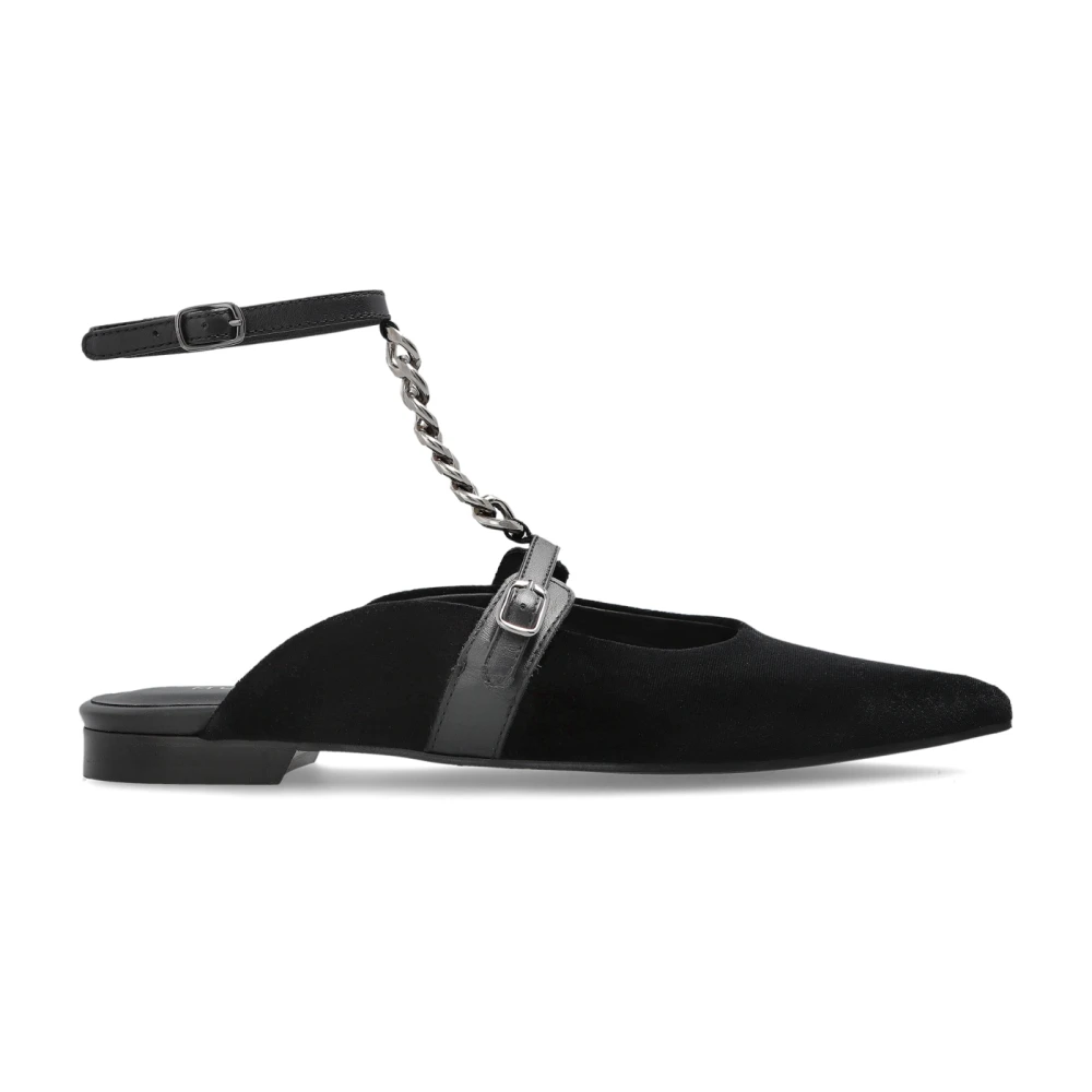 Munthe Women's Black Ballerina Shoes, 5 Uk, Velvet Ballerinas Perma