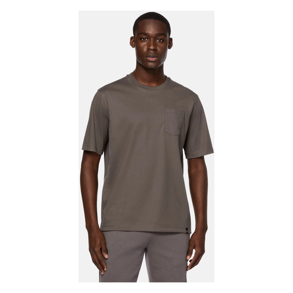 Boggi Milano High-Performance Jersey T-Shirt Gray Heren