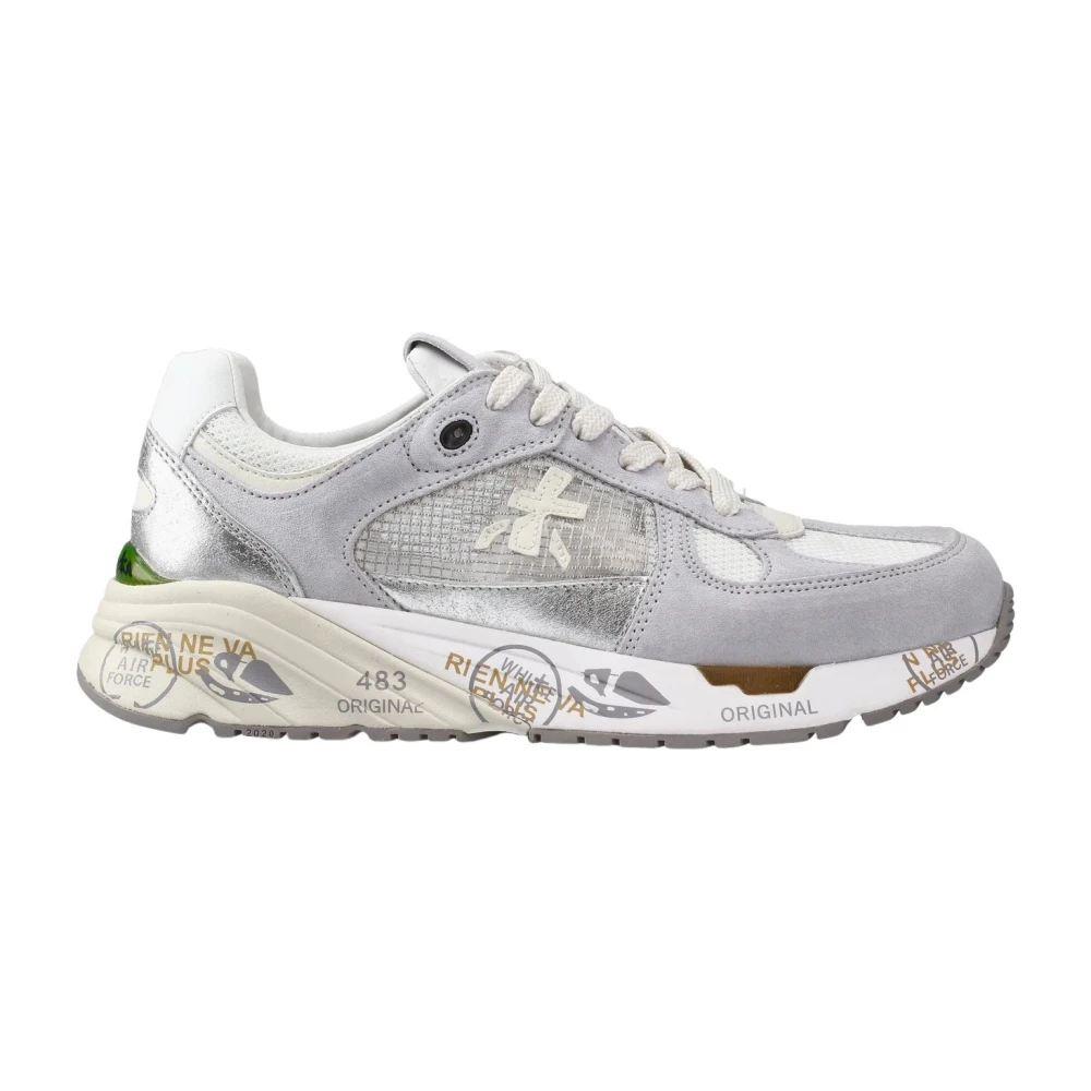 Premiata Zilveren Suède en Stoffen Sneakers Dames Schoenen Grijs