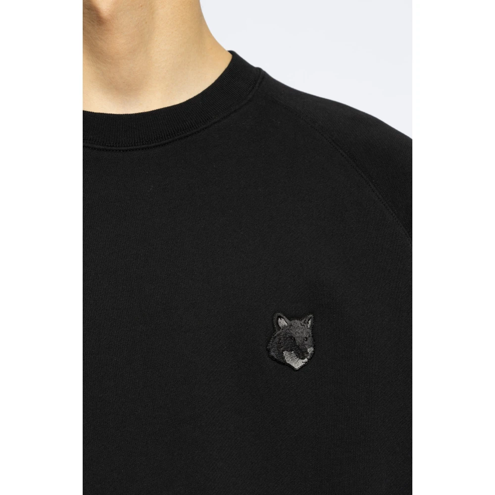 Maison Kitsuné Sweatshirt met logo Black Heren