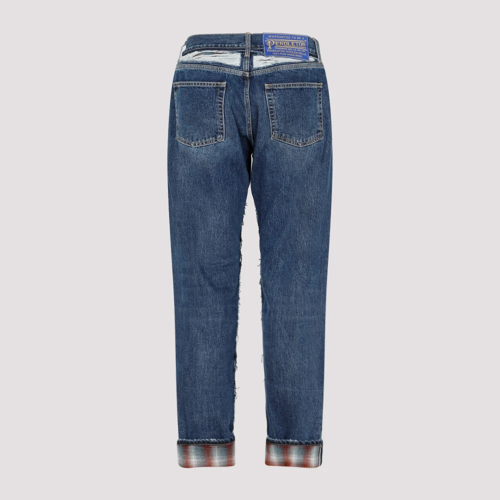 Maison Margiela Indigo Katoen Jeans Aw23 Blue Heren