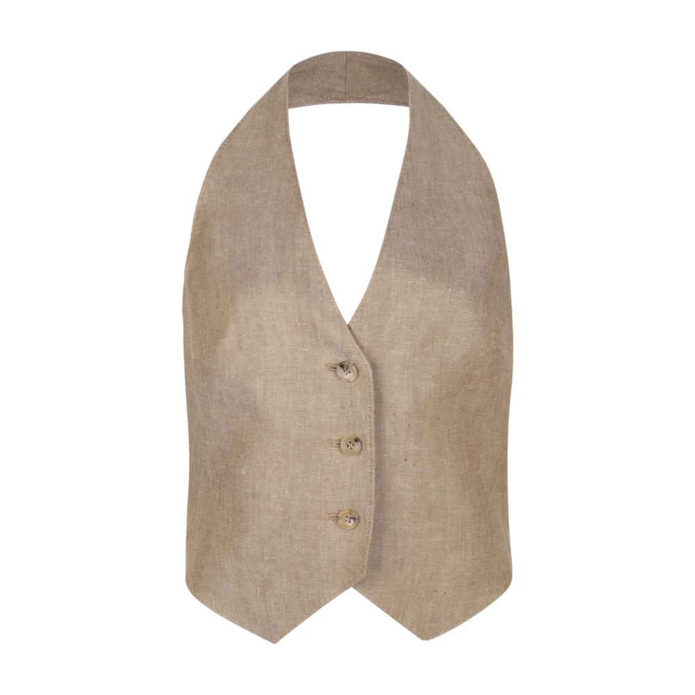 Max Mara Women's Brown Waistcoats, Xs, Sauro Waistcoat