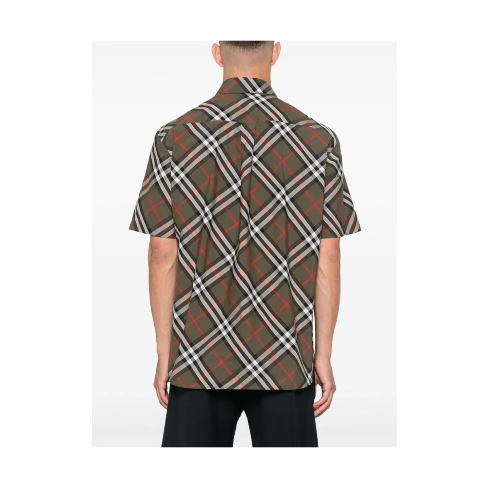 Burberry Geruite korte mouwen overhemd Multicolor Heren