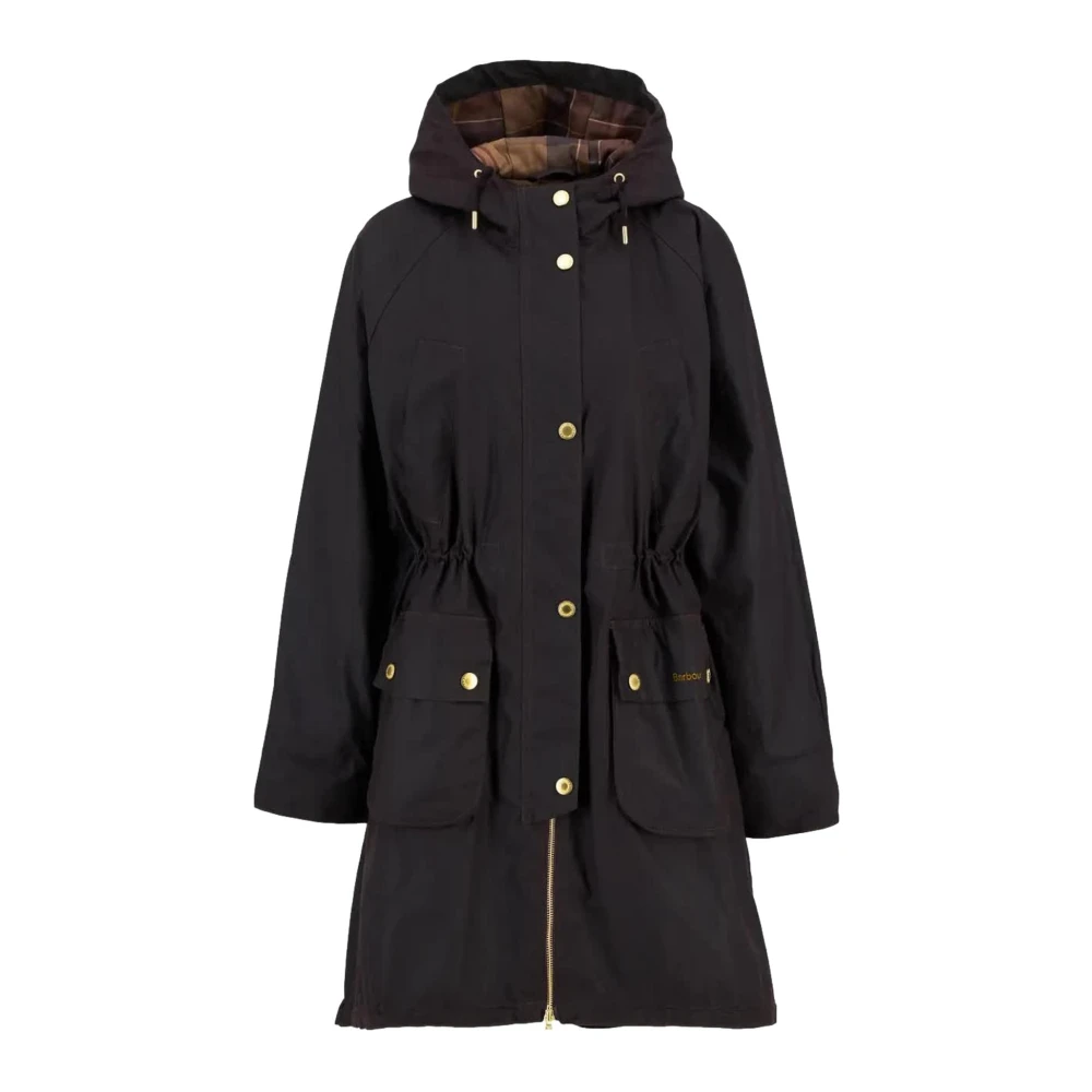 Barbour Women's Brown Marcy Wax Parka - Parkas - L - Coats