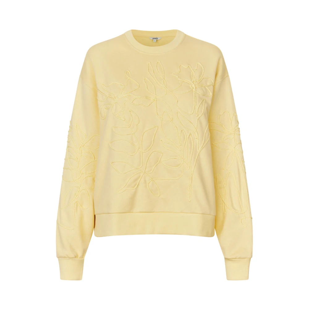 MbyM Zachte Citrus Kunst Sweatshirt Yellow Dames