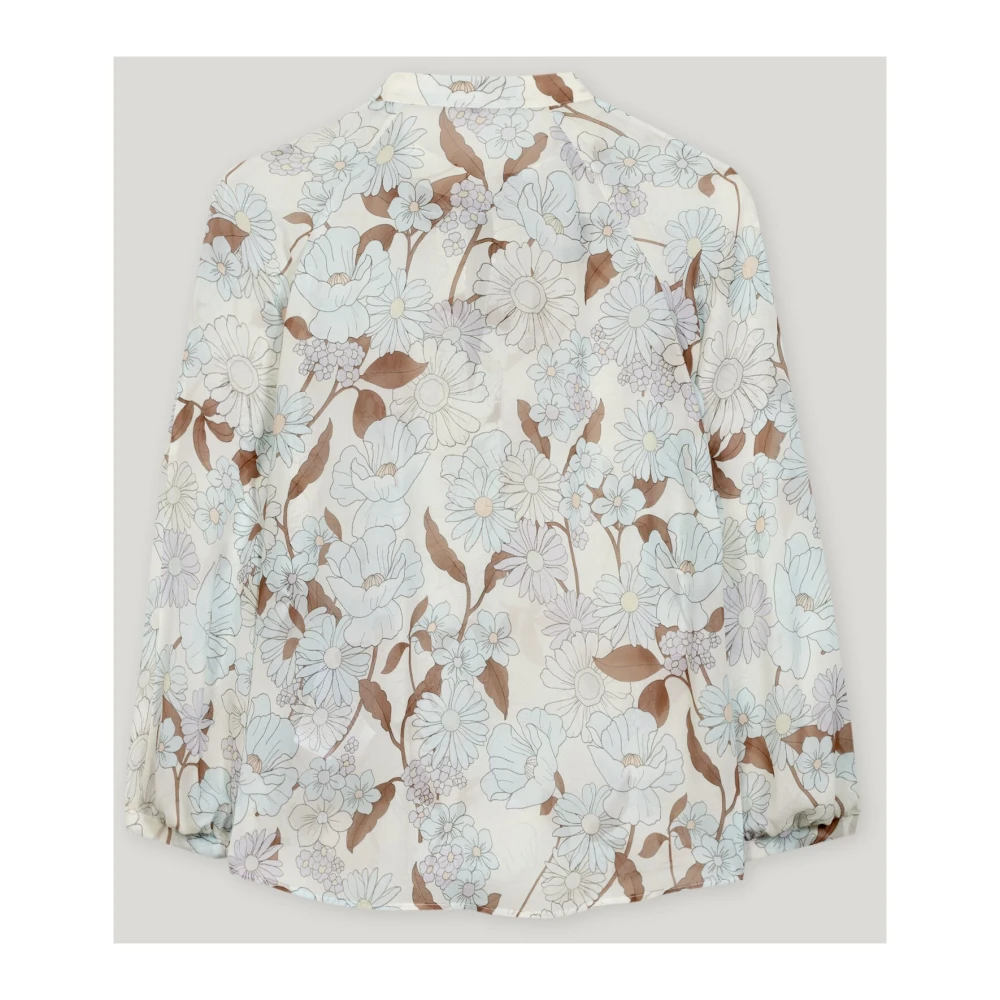 LUISA CERANO Tuniekblouse met Bloemenprint en Volumineuze Mouwen Multicolor Dames