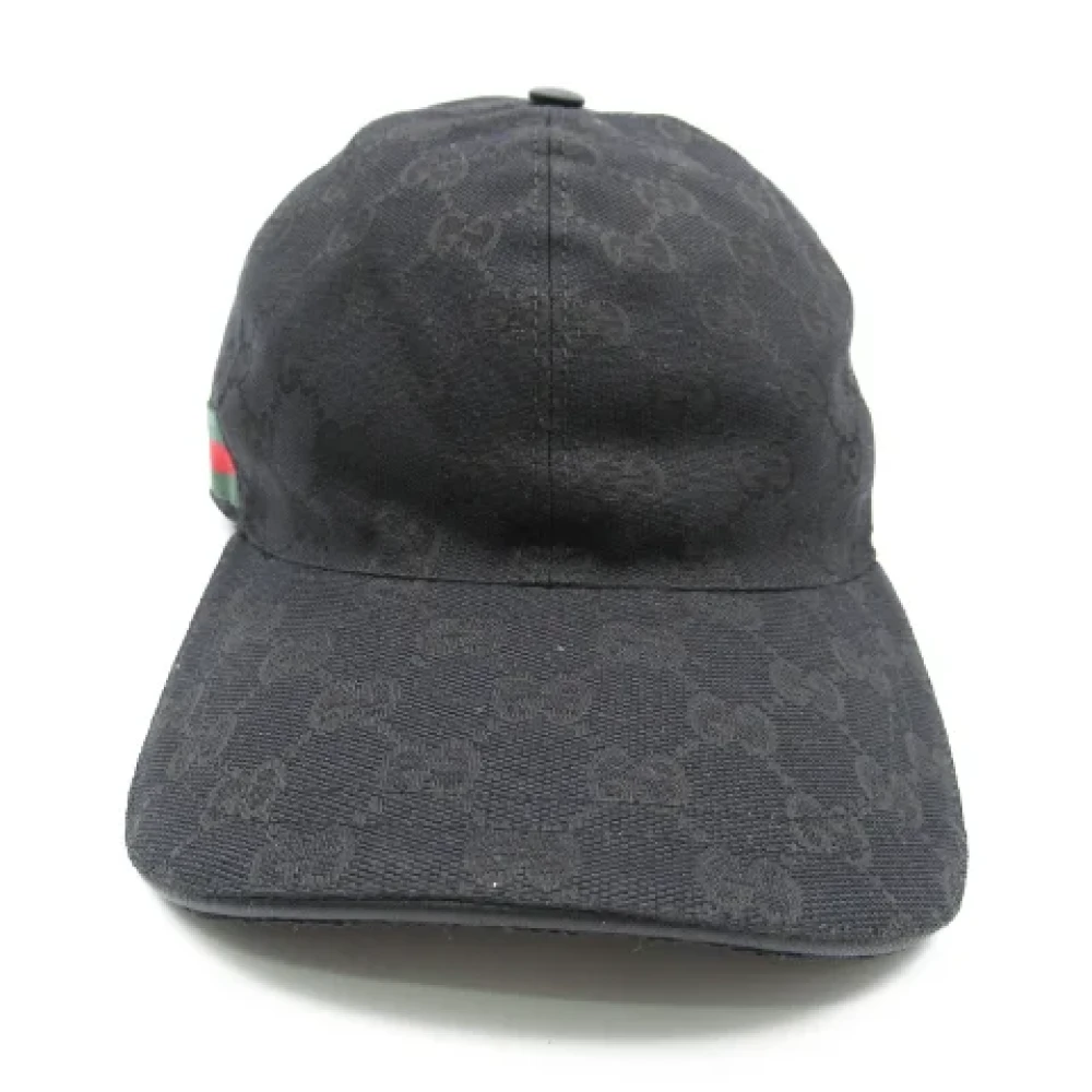 Gucci Vintage Pre-owned Canvas hats Black Dames