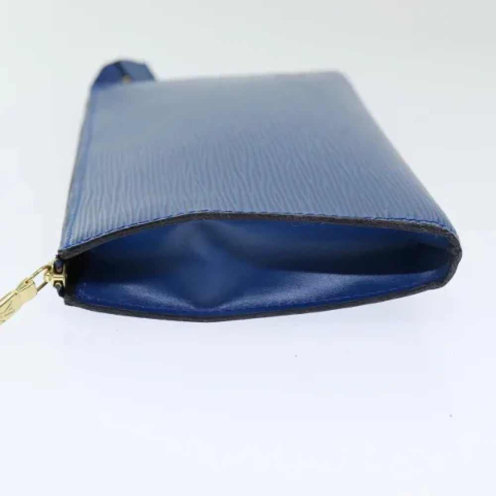 Louis Vuitton Vintage Pre-owned Leather pouches Blue Dames