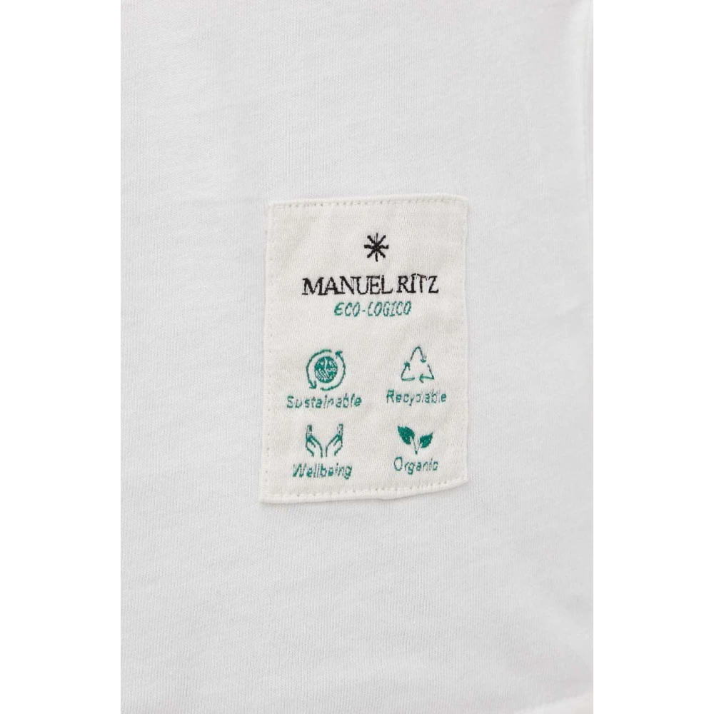 Manuel Ritz Korte Mouw T-Shirt White Heren