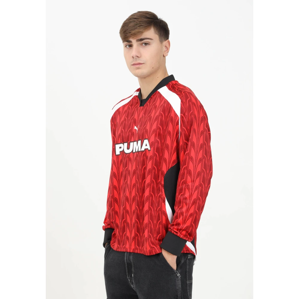 Puma Rood sportief T-shirt met lange mouwen Red Heren