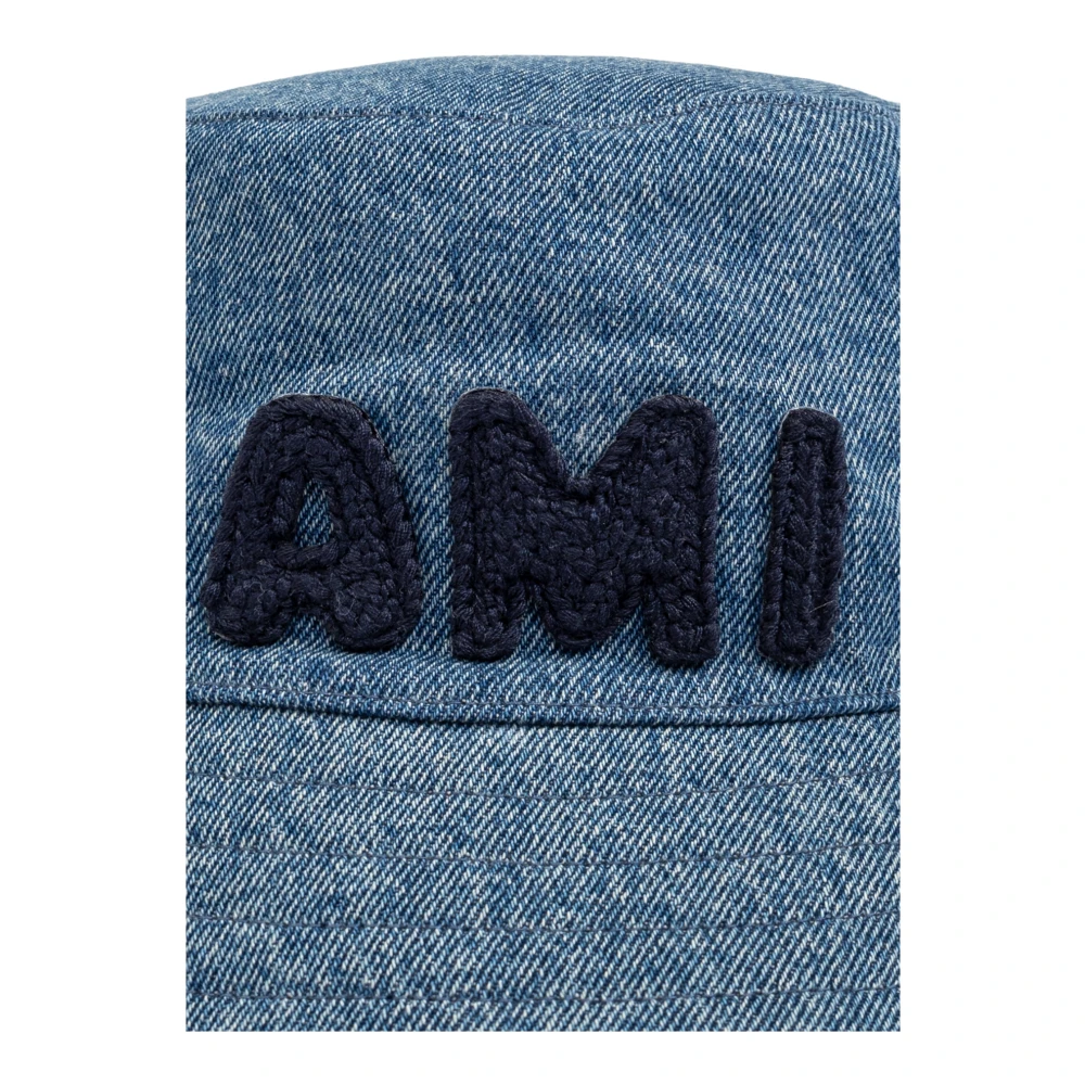 Ami Paris Denim hoed Blue Unisex