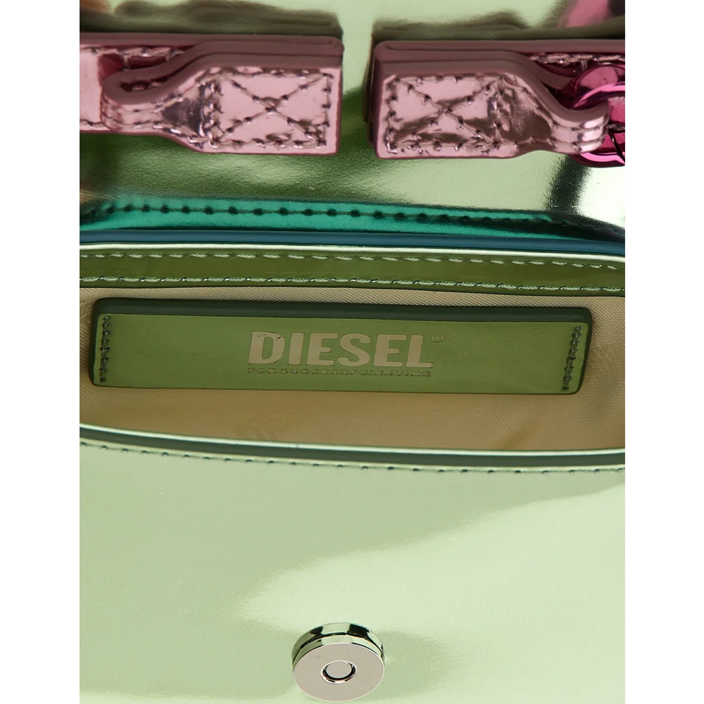 Diesel Groene Metallic Leren Mini Tas Multicolor Dames