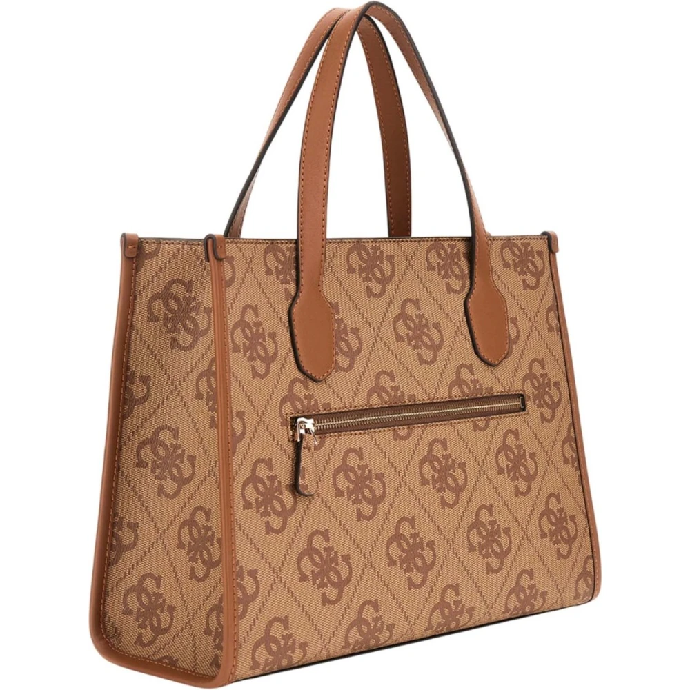 Guess Izzy Top Zip Schoudertas Brown Dames