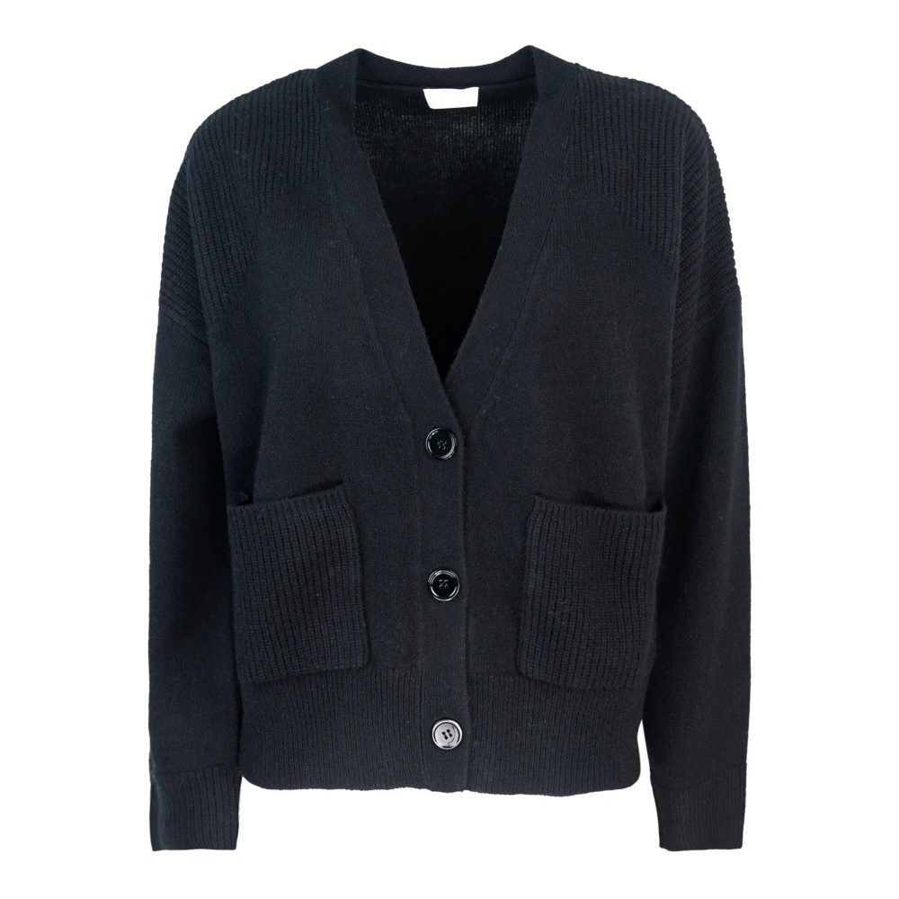 Liu Jo Zwarte V-hals Wollen Vest Black Dames