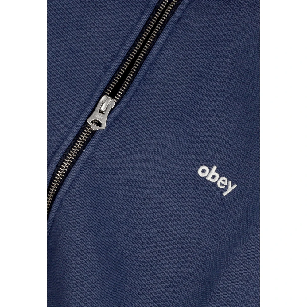 Obey Ritshoodie Fleece Pigment Navy Sweatshirt Blue Heren