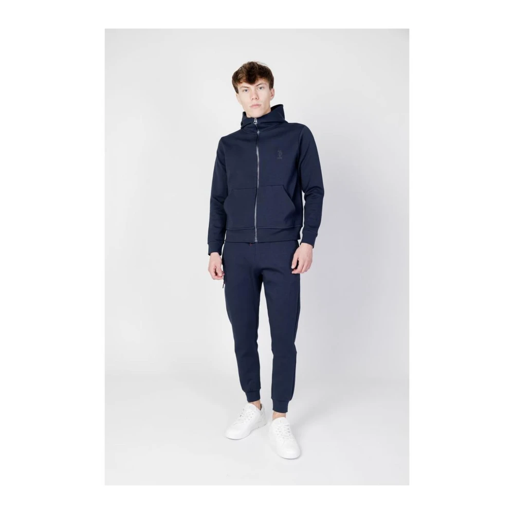 U.s. Polo Assn. Blauwe Katoen Blend Hoodie Sweater Blue Heren