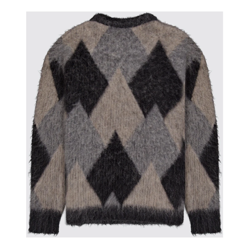 Laneus Argyle Crew Neck Sweater Multicolor Heren