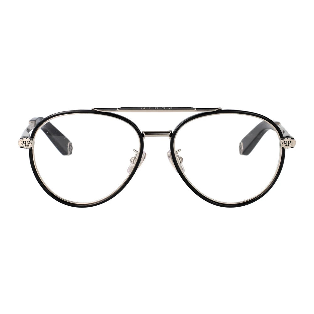 Philipp Plein Men's Black Glasses, 56 Mm, Optical Plein Light Glasses