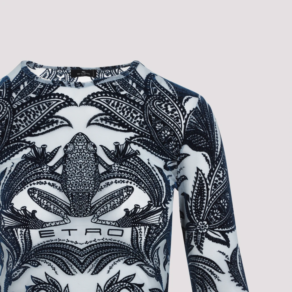 ETRO Blauwe Topkleding voor Vrouwen Multicolor Dames