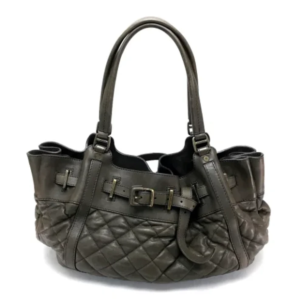 Burberry Vintage Pre-owned Leather shoulder-bags Brown Dames