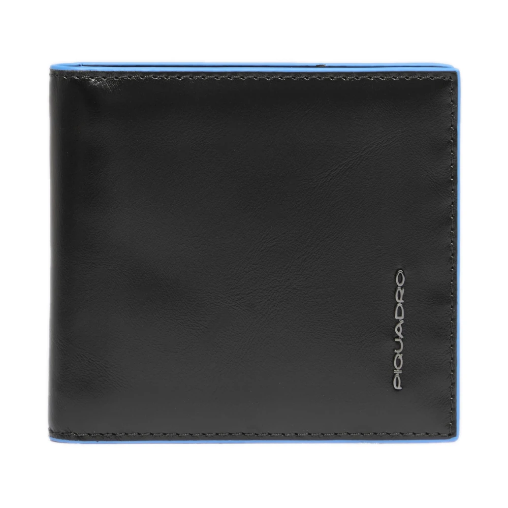 Piquadro Unisex Zwart Accessoires One Size, Leer, Moneyclip Portemonnee