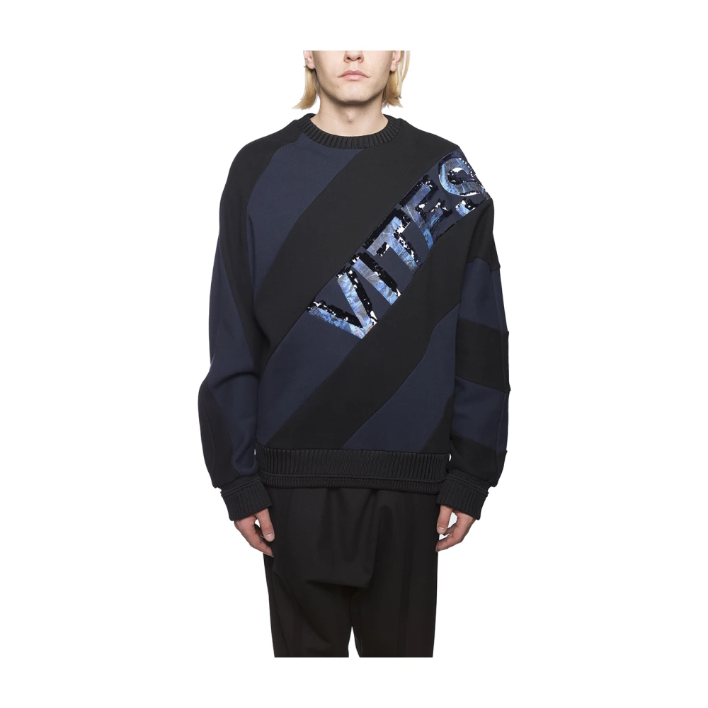 Juun.J Oversized Crewneck Sweatshirt Black Heren