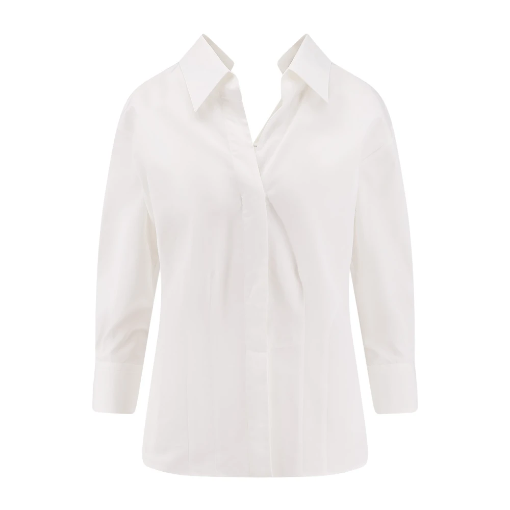 Givenchy Women's White Opened Collar Blouse - Shirts - 3XS - Blouses & Shirts