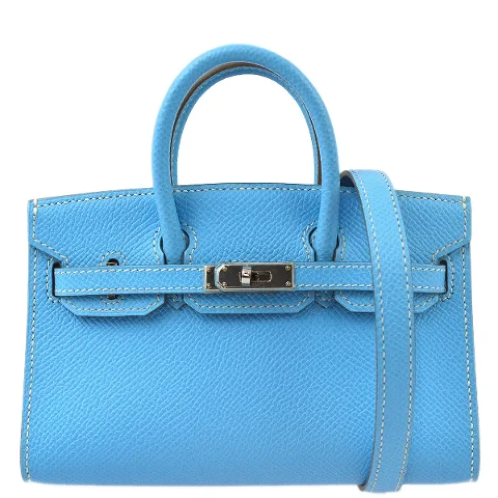 Hermès Vintage Pre-owned Fabric handbags Blue Dames