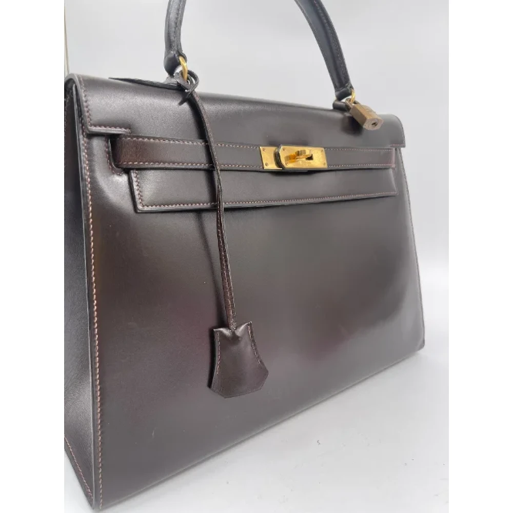 Hermès Vintage Pre-owned Leather handbags Brown Dames