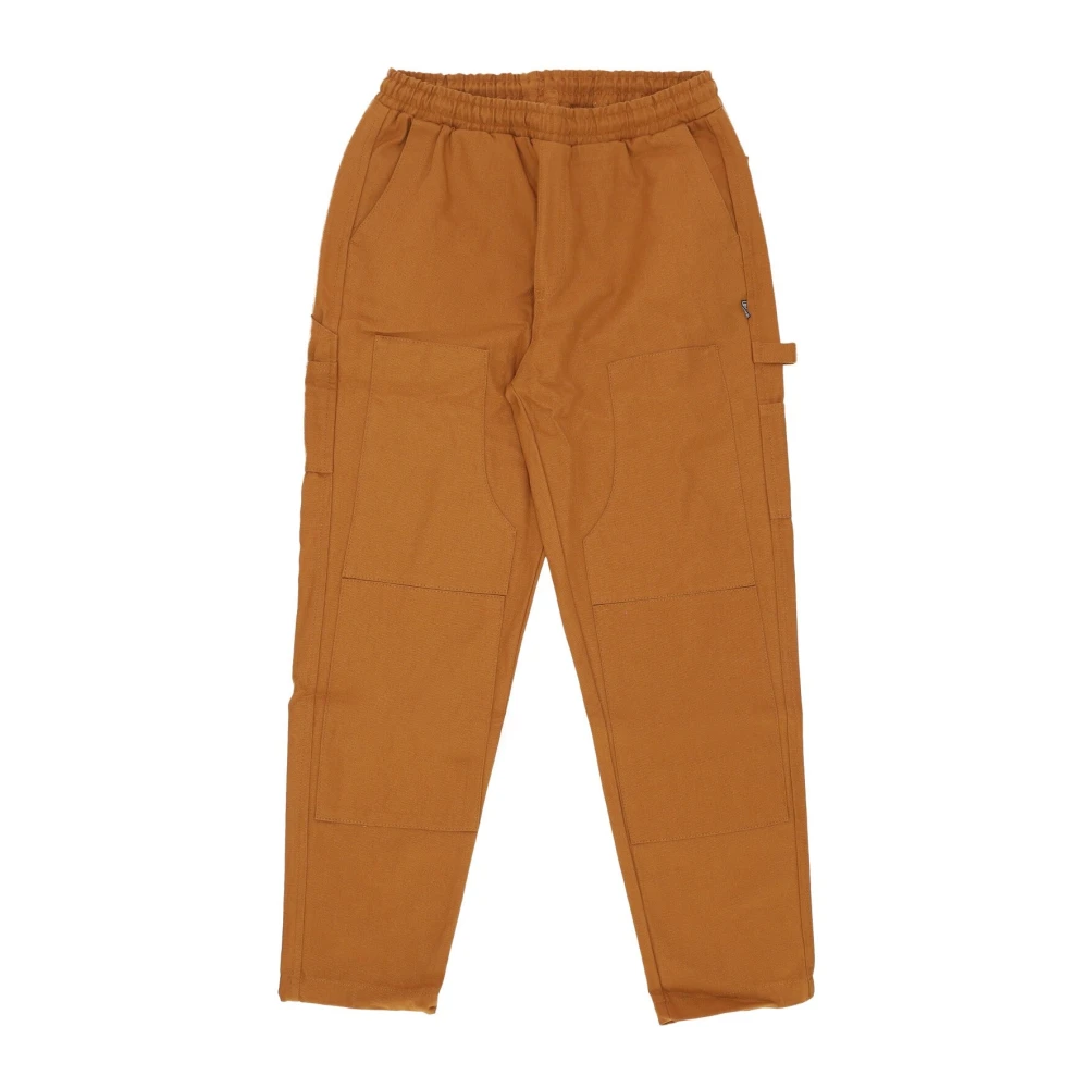 Dolly Noire Canvas Timmerman Broek met Gereedschapszakken Brown Heren
