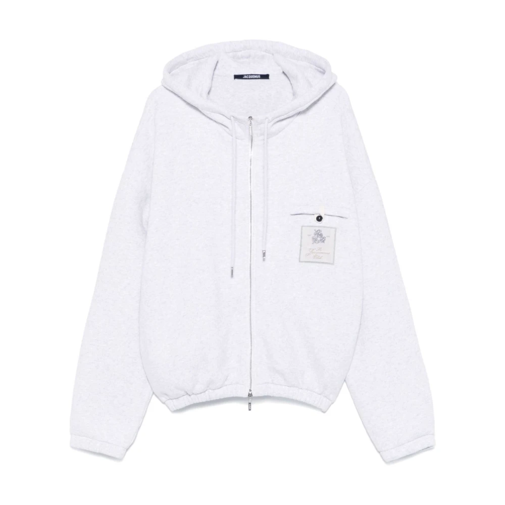Jacquemus Grijze Rits Jas Gray Heren