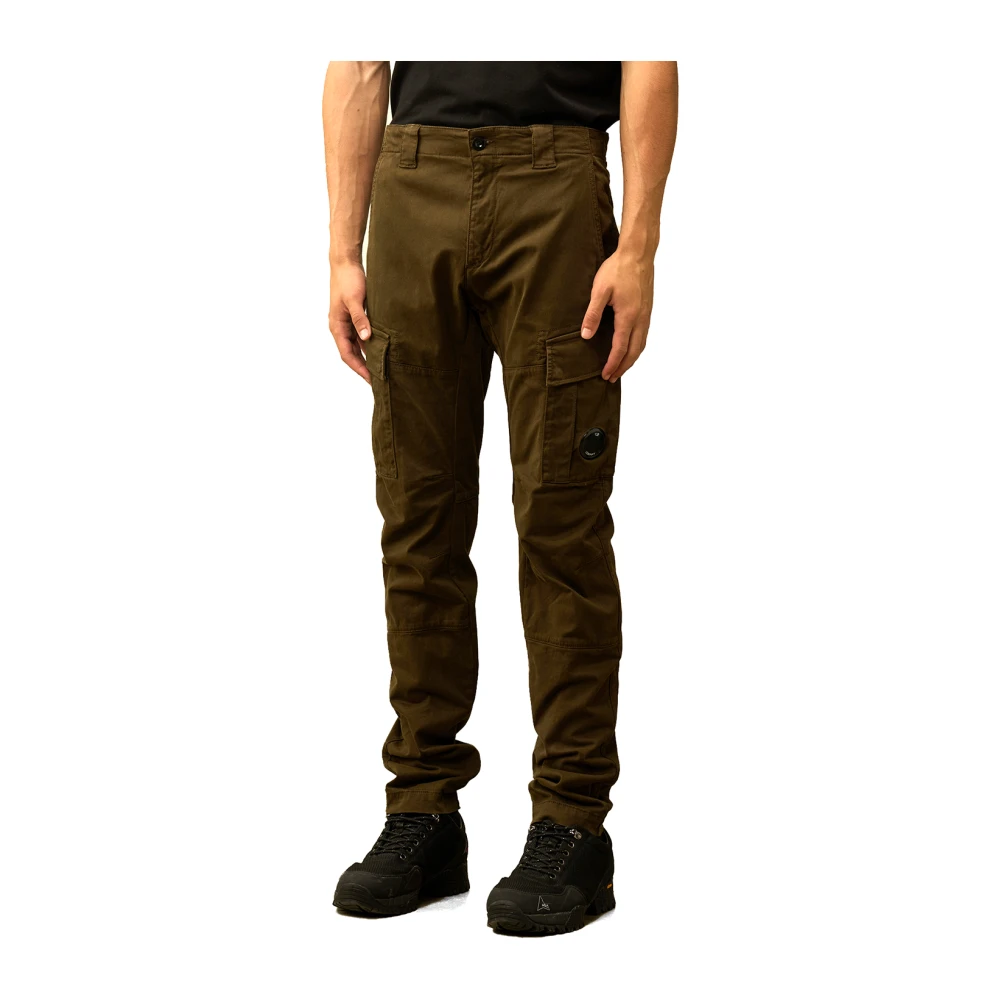 C.P. Company Cargo Katoen Stretch Broek Green Heren