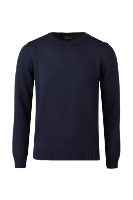 Grovstickad Merinoull Crew Neck Tröja