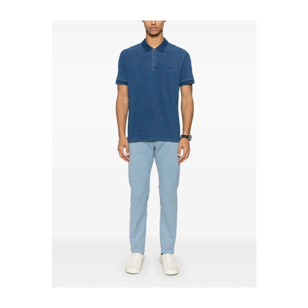 Fay Lichtblauw T-shirt en Polo Blue Heren