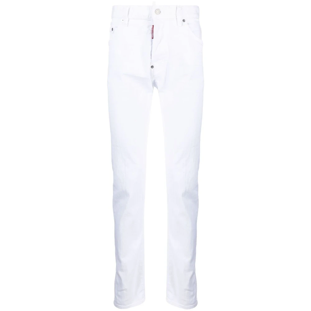 Dsquared2 Vita Jeans för Män White, Herr