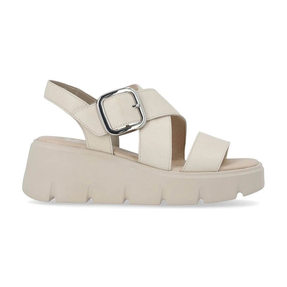 Rieker Beige Casual Platta Sandaler Kvinnor Beige, Dam