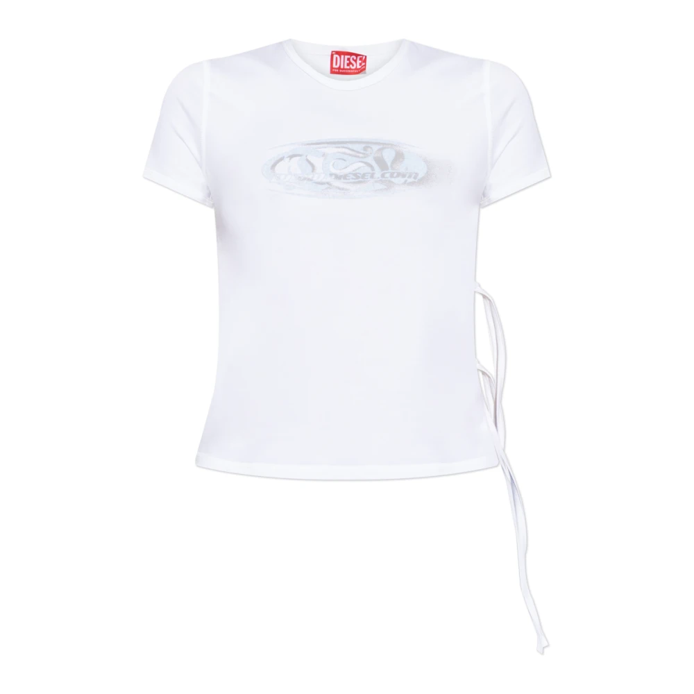 Diesel Vrouw Wit Tops Dames, Xs, Katoen, Top T-Laya