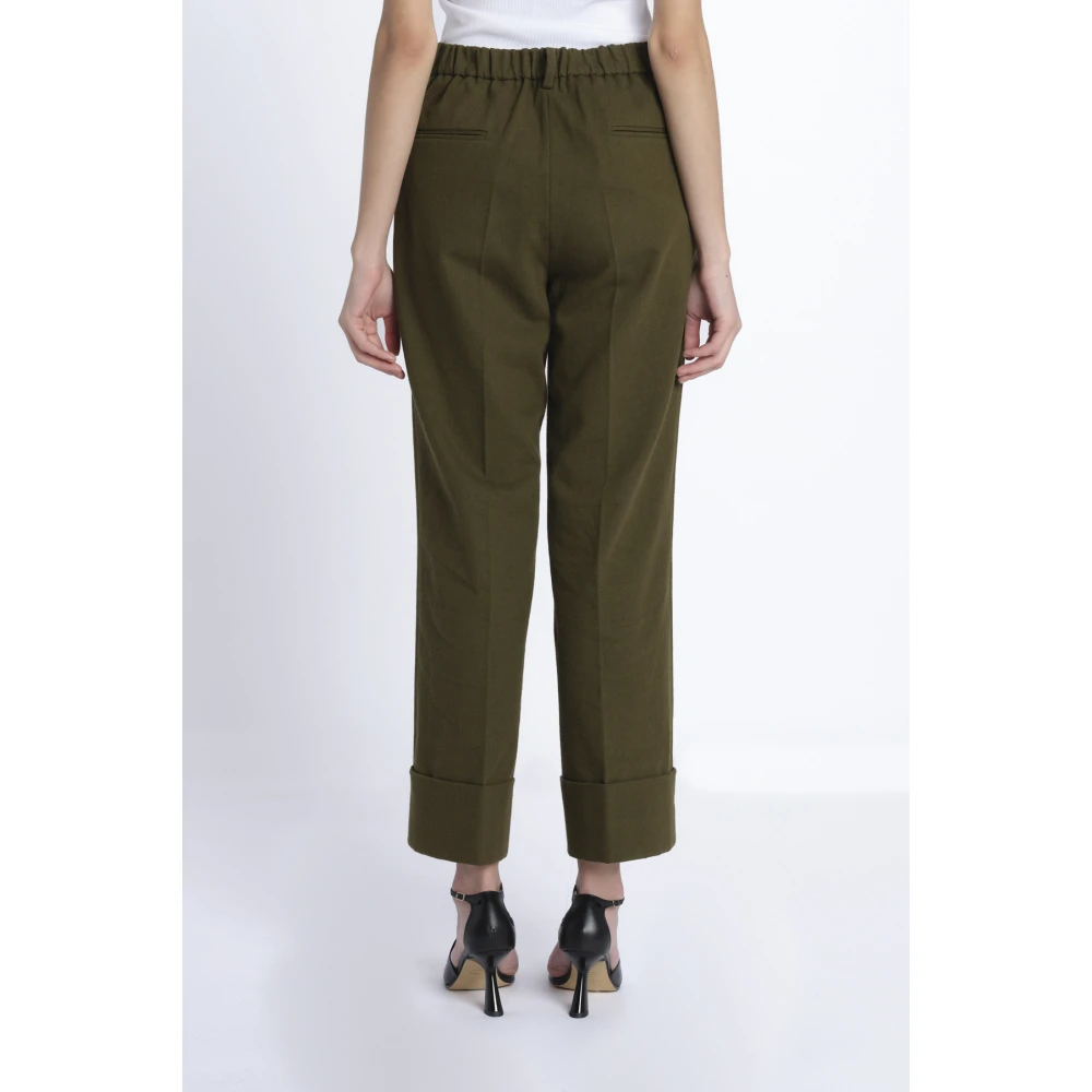 N21 Straight Trousers Green Dames