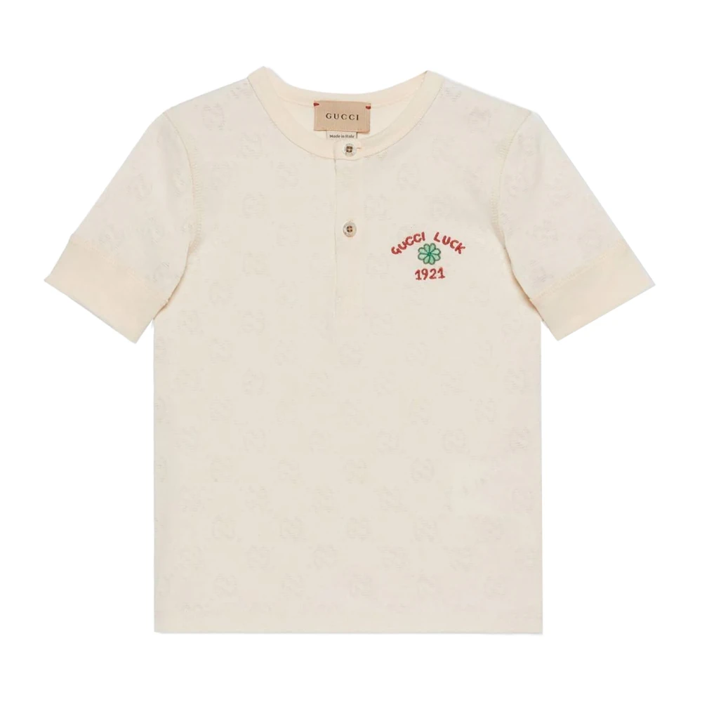 Gucci Barn Jacquard T-Shirt Beige, Flicka